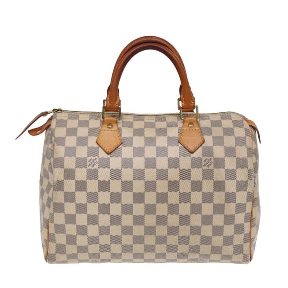 LOUIS VUITTON Damier Azur Speedy 30 Hand Bag N41533 LV Auth 84648 - Picture 3 of 16